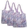 Butterfly - 3 Pieces Reusable Grocery Bags Boutique Shopping Bags Portable Tote Bags Foldable Carry Bags