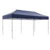 10' x 20' Easy Up Canopy Tent, Dark Blue, Adjustable Height, with Wheeled Carry Bag for Outdoor Events