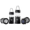 VEVOR LED Camping Lanterns, 4 Pack Rechargeable Camping Flashlights, Solar & USB Charging, Portable Collapsible, Bulit to Last Lights, As Power Bank