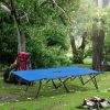 2 Person Folding Camping Cot for Adults, 50" Extra Wide Portable Sleeping Cot with Carry Bag, Elevated Camping Bed, Beach Hiking, Blue