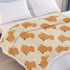 Capybaras Blanket Gift for Girls Boys Kids Animals Lovers Soft Flannel Blankets Cutes Capybara Cozy Throws