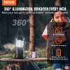 VEVOR LED Camping Lanterns, 4 Pack, Magnetic Base, Battery Powered Lights, Lightweight Hanging Collapsible Lights, Ideal for Outdoor Camping Hiking