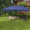 10' x 20' Easy Up Canopy Tent, Dark Blue, Adjustable Height, with Wheeled Carry Bag for Outdoor Events