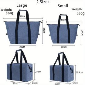 Multi-Purpose Cooling Carrier â€“ 5.28 Gallon Foldable Bag for Picnics, BBQs & Supermarket Runs (Color: Blue)