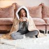 Wearable Heated Blanket - 8 Heating Zones, 3 Temperature Levels, Soft Double-Layer Flannel (59x31in), USB Power Bank Compatible